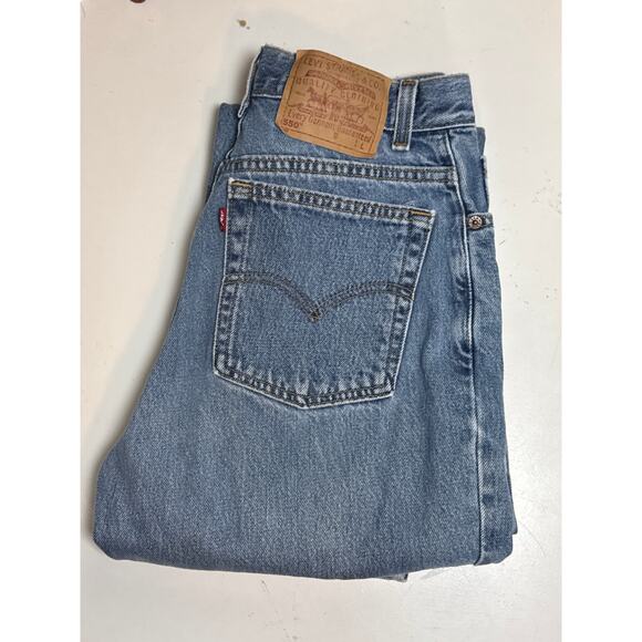 Vintage 90s Levis 505 Relaxed Fit Tapered Leg Denim Jeans Womens 8 Medium Wash - Picture 7 of 9